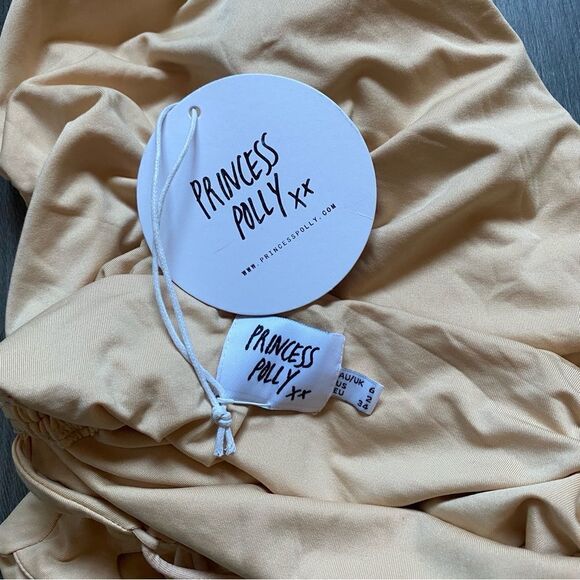 Princess Polly Dress Maeve Mini Beige US 2 Stretch Party - Picture 4 of 12